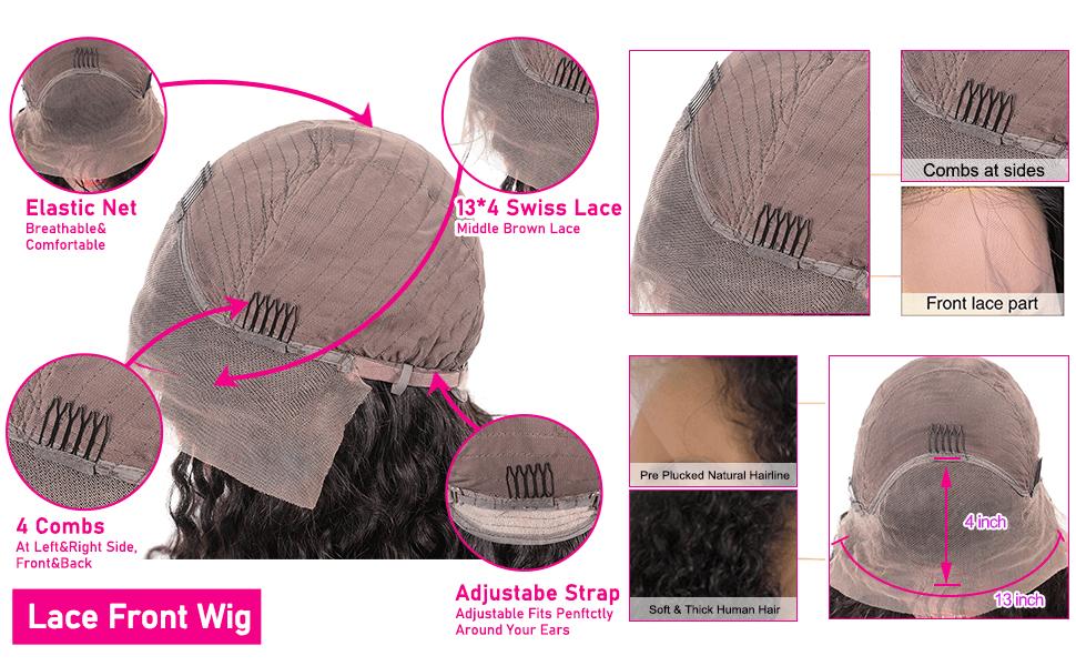 Body Wave Lace Front Wig Human Hair Wigs Pre Plucked with Baby Hair