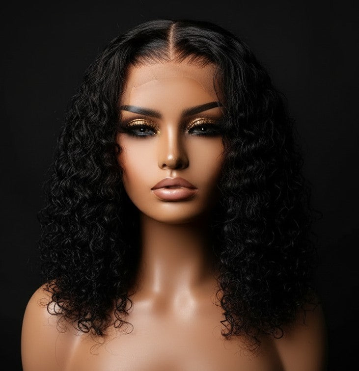 13x4 Front Lace Deep Curve Bob Human Hair