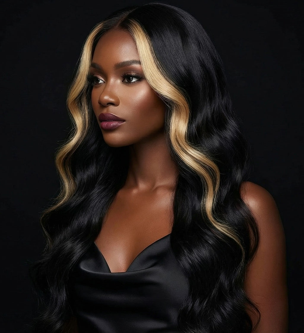 Long Loose Curly Hair with Highlights