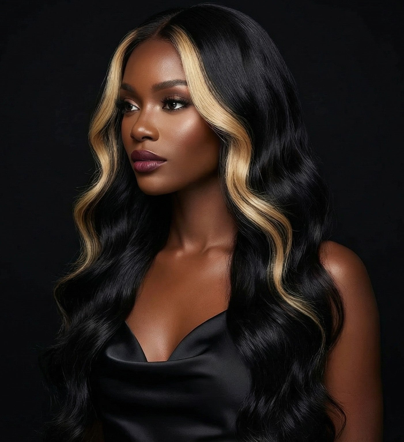 Long Loose Curly Hair with Highlights